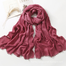 Women Pure Color Rayon Scarves Shawls